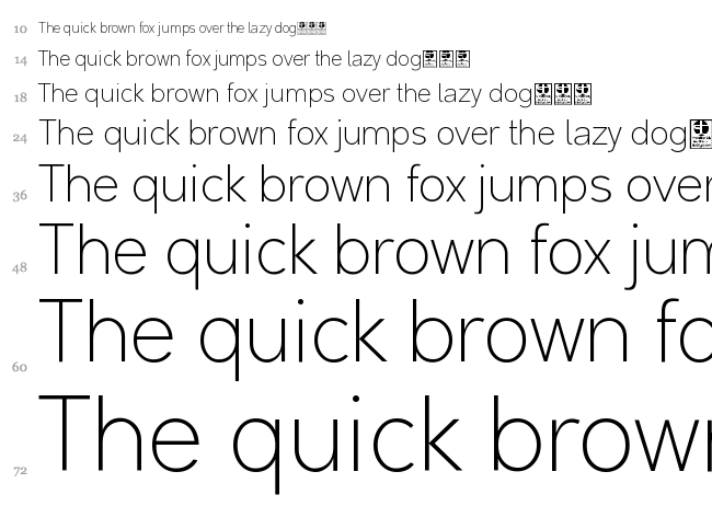 Malter Sans font waterfall